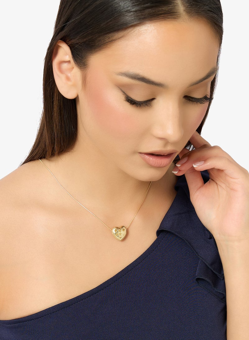 Ginger Chunky Heart Shape Necklace - Image 4